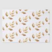 Chique gouden bladeren bruiloft tissuepapier (Voorkant)