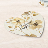 Chique Gouden Bloemen Bruidsmeisjesfeest Kartonnen Onderzetters (Gekanteld)