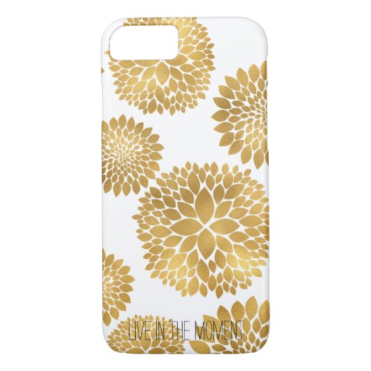 Chique gouden bloemen Case-Mate iPhone case (Achterkant)