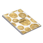 Chique Gouden Bloemen Notitieboek (Rechterzijde)