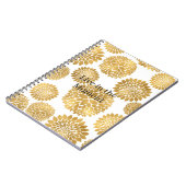 Chique Gouden Bloemen Notitieboek (Linkerzijde)
