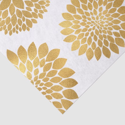 Chique gouden bloemen tissuepapier (Detail)