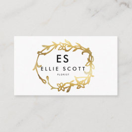 Chique gouden bloemig Lijst | Gedurfde zaken Visitekaartje