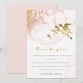 Chique Gouden Blush Roze Onderwater Vissen Baby Sh Bedankkaart (Voorkant / Achterkant)