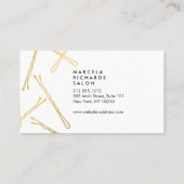 Chique gouden Bobby Pins Haar Stylist Roze Afspraa Afsprakenkaartje (Achterkant)