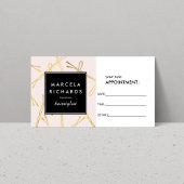 Chique gouden Bobby Pins Haar Stylist Roze Afspraa Afsprakenkaartje