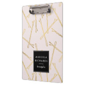 Chique gouden Bobby Pins Haar Stylist Salon Roze Klembord (Links)