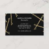 Chique gouden Bobby Pins Haar Stylist Zwart Loyali Klantenkaartje (Achterkant)