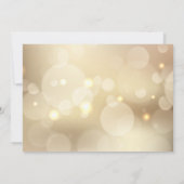 Chique gouden bokeh licht bruiloft RSVP Kaart (Achterkant)