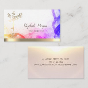 Chique Gouden Boom Vrouwen Silhouet Abstract Visitekaartje