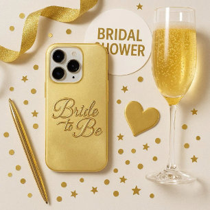 Chique gouden bruid-to-be-script telefoonhoesje iPhone 15 pro case