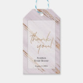 Chique gouden Bruid wordt Naam Bruidsfeest Dank je Cadeaulabel (Voorkant)