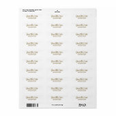 Chique Gouden Calligrafie Bewaar de Datum Retourad Etiket (Full Sheet)