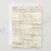 Chique gouden Confetti Glam bruiloft Kaart (Achterkant)