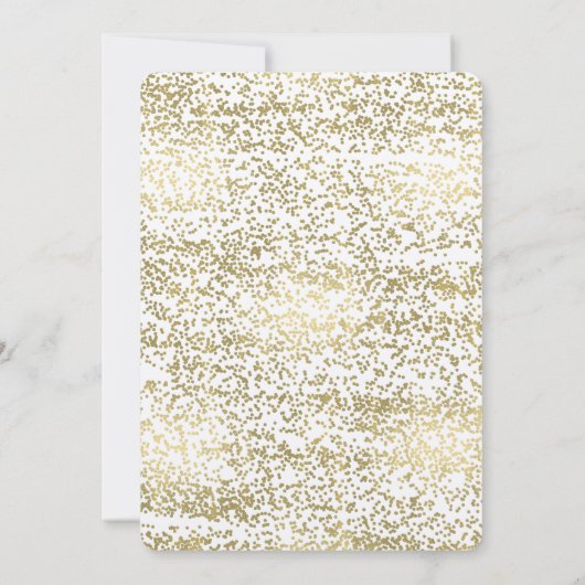 Chique gouden Confetti Glam bruiloft Kaart (Achterkant)