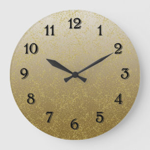 Chique Gouden Confetti Glinsteringen Grote Klok