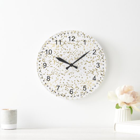 Chique gouden Confetti Grote Klok (Huis)
