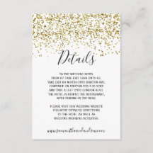 Chique gouden confetti witte typografie details