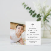 Chique gouden doop foto briefkaart (Staand voorkant)