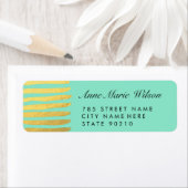 Chique gouden effectlijnen retourneren adreslabels etiket (Insitu)