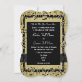 Chique gouden elegante formele bruiloft kaart (Voorkant)