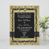 Chique gouden elegante formele bruiloft kaart (Staand voorkant)