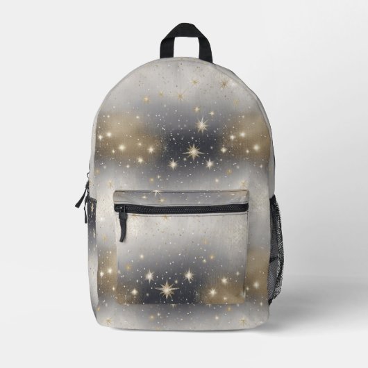 Chique gouden en zilveren glitter rugzak (Voorkant)
