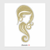 Chique gouden faux glitter schoonheid haar make-up sticker (Vel)