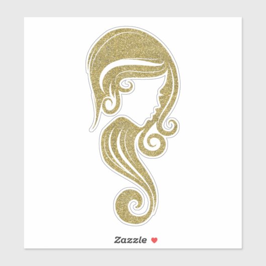 Chique gouden faux glitter schoonheid haar make-up sticker (Vel)