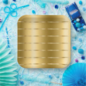 Chique gouden gele lint bruiloftsfeest papieren bordje (Feest)