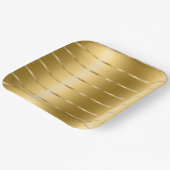 Chique gouden gele lint bruiloftsfeest papieren bordje (Gebogen)