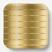 Chique gouden gele lint bruiloftsfeest papieren bordje (Voorkant)