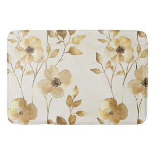 Chique Gouden Glam Bloemen Badmat