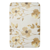 Chique Gouden Glam Bloemen Badmat (Voorkant Verticaal)