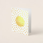 Chique gouden glam cirkel dank u folie kaarten (Voorkant)