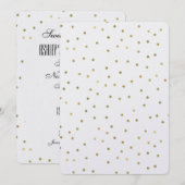 Chique Gouden Glam Confetti Stippen Sweet 16 Kaart (Voorkant / Achterkant)