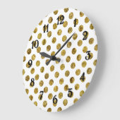 Chique Gouden Glam Dots Grote Klok (Hoek)