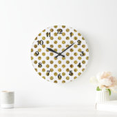 Chique Gouden Glam Dots Grote Klok (Huis)