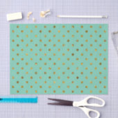 Chique Gouden Glam en Mint Polka Dots Tissuepapier (Craft)