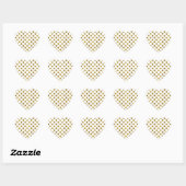 Chique gouden glam en witte Stippen Hart Sticker (Vel)