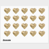 Chique Gouden Glam Glitzy Glitter Bruiloft Hart Sticker (Vel)