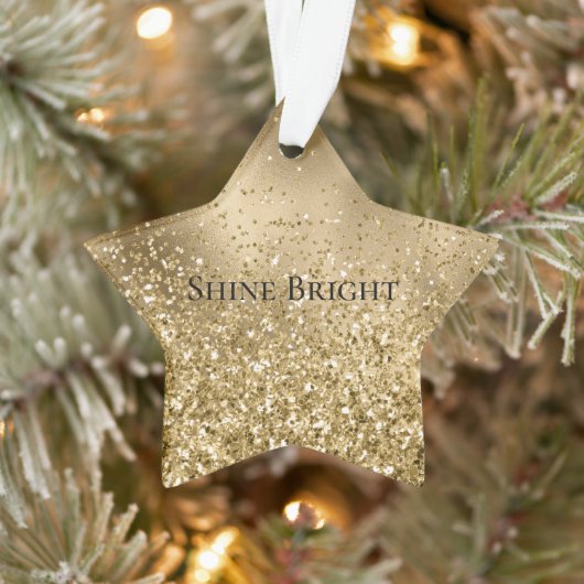 Chique Gouden Glam Glitzy Glitter Ornament (Boom)