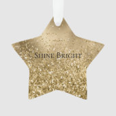 Chique Gouden Glam Glitzy Glitter Ornament (voorkant)