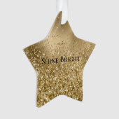 Chique Gouden Glam Glitzy Glitter Ornament (voorkant)