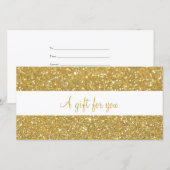 Chique Gouden Glitter Cadeaubon (Voorkant / Achterkant)