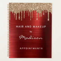 Chique Gouden Glitter Drip Rode Afspraak