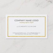 Chique gouden glitter lippen bruiloft make-up arti visitekaartje (Achterkant)