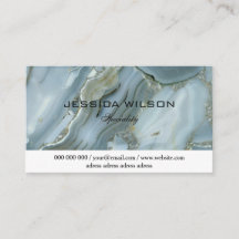 Chique gouden glitter marmer visitekaartje