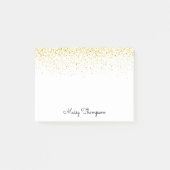 Chique gouden glitter naam post-it® notes (Voorkant)