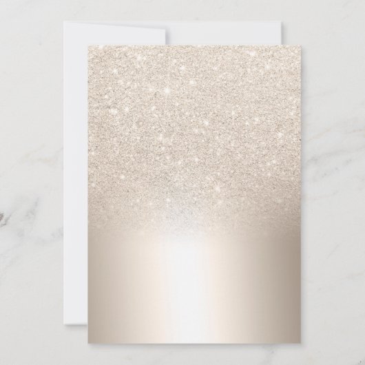 Chique Gouden Glitter Ombre Metallic 50ste Verjaar Kaart (Achterkant)